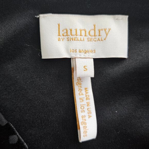 Laundry by Shelli Segal Black Burnout Velvet Cowl Neck Tank Top Women’s Small - Picture 3 of 10